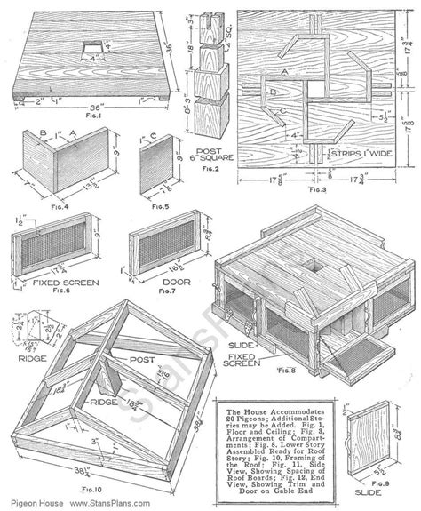 Printable Plans For A Pigeon House Plans