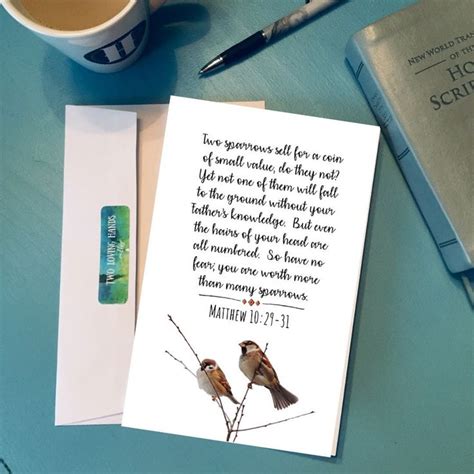 Matthew 1029 31 You Are Worth More Than Many Sparrows Jw Cards Jw