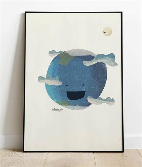 Sira Lobo Planet Earth A3 Print Planets Galaxies Planet Earth