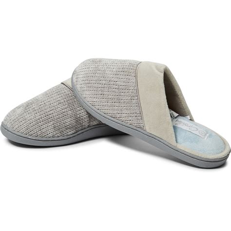 Grosby Womens Knitted Scuff Slipper Grey Big W