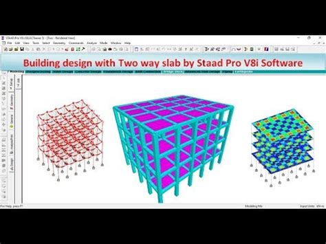 Two Way Slab Building Design By Staad Pro V8i Software YouTube