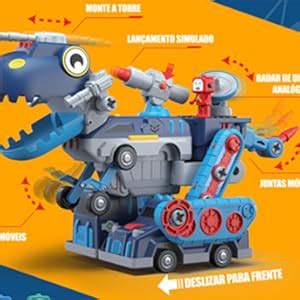 Carrinho Dino 5 Em 1 Monta E Desmonta Construbots Mega Compras MC907