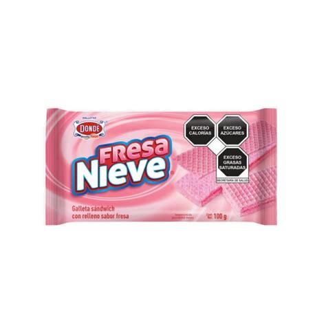 Galletas Sorbetos Fresa Nieve Con Relleno Sabor Fresa Dond G