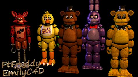 C4dfnaf Fnaf 1 Pack Emodels Redeye By Funtimefreddy72c4d On Deviantart