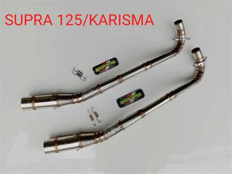 Header Pipa Leheran Stainlis Polos Supra Karisma Inlet Mm