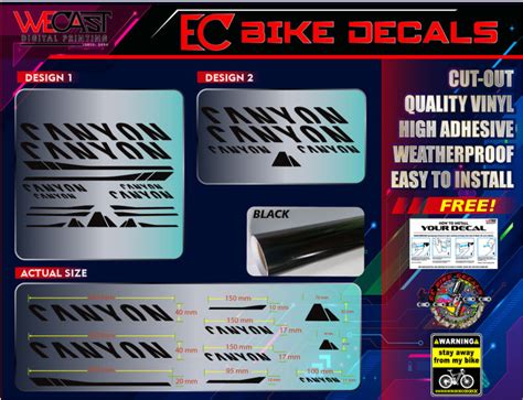 Canyon Bike Frame Decals Lazada Ph