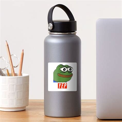 Yep Pepe Frog Twitch Emote Sticker For Sale By Luckylyd Redbubble