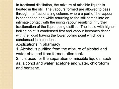 Distillation processes ,Types of Distillation, Types of Water | PPT