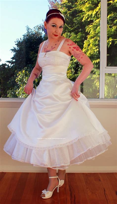 1950s Lucille Rockabilly Style Wedding Dress With A Etsy 1950s