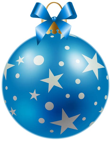 Christmas Blue Ball with Stars PNG Clipart Image | Fancy christmas ...