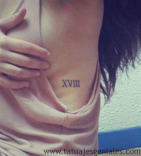 Tatuajes De Numeros Romanos En Las Costillas 40 Tatuajes De Números