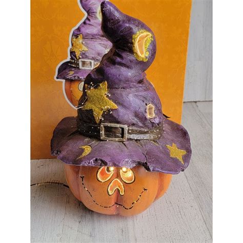 Fiber Optic Pumpkin Witches Had Star Moon Halloween Prop Decor Etsy