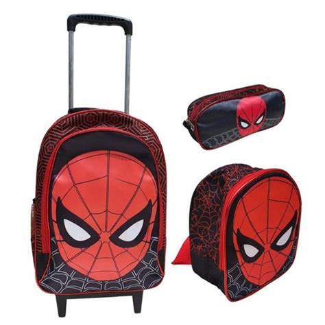 Kit Mochila Bolsa Grande Escolar Infantil Homem Aranha Personagem