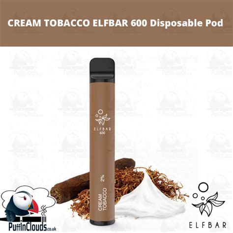 Snoow Tobacco ELFBAR 600 Disposable Pod Puffin Clouds Ltd