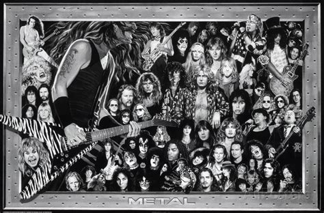 Metal Heavy Metal Collage Music Poster Print Photo At Poster Prints Music