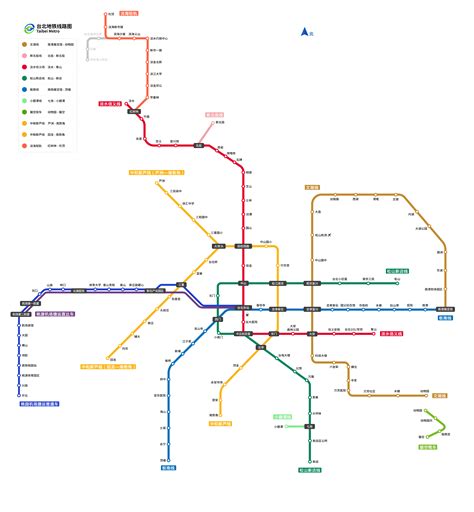 台北地铁线路图2023 台北地铁站点查询 台北地铁有几条线