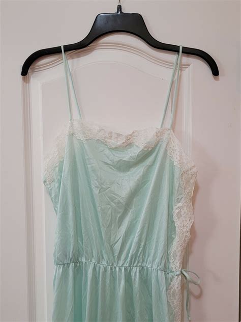 Vintage Avon Fashions Lingerie Mint Green Nightgown S Gem