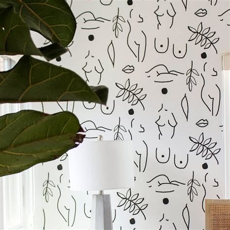 Stick On Wallpaper Nude Etsy