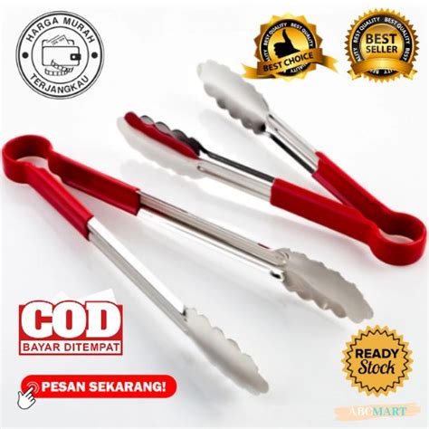 Jual Bisa Cod Promo Jepitan Makanan Penjepit Gorengan Stainless Tebal