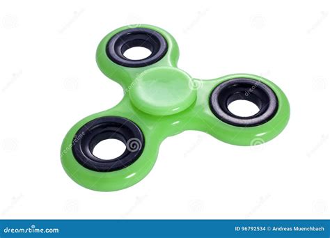 Fidget Spinner Green Isolated Stock Photo Image Of Spinner Turning