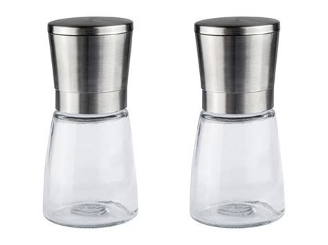 Ernesto Salt Pepper Mill Set Vinegar Oil Dispenser Set 2 Pack