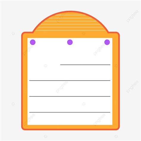 Cute Sticky Notes Vector Hd Png Images Cartoon Cute Orange Sticky Note