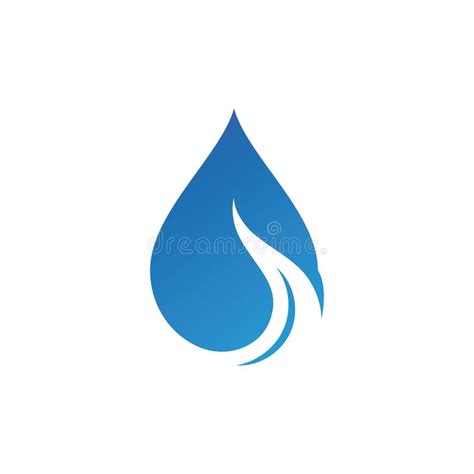 Dessin Vectoriel De Logo De Goutte D Eau Bleue Illustration De Vecteur