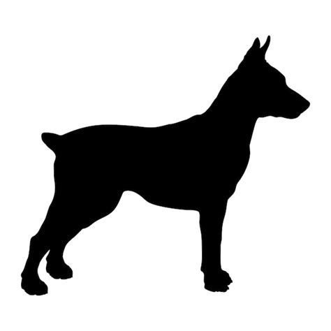 El Perro Pinscher En Miniatura Silueta De Las Razas De Perros Logotipo