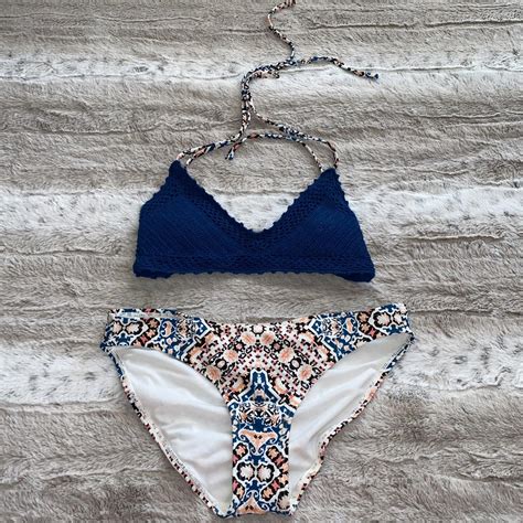 Xhilaration Strappy Knit Bikini Worn Once Depop