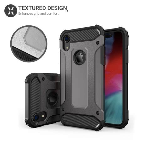 Coque IPhone XR Olixar Delta Armour Ultra Robuste Gunmetal