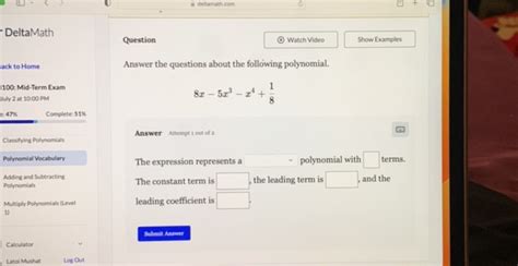 deltamath com DeltaMath Question Watch Video | StudyX