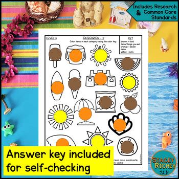 Summer Categories Speech Therapy Activities No Prep Worksheets TPT