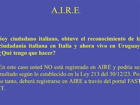 Ciudadanía Italiana Quiénes Están Obligados A Registrarse En El Sistema Aire Para Evitar Multas