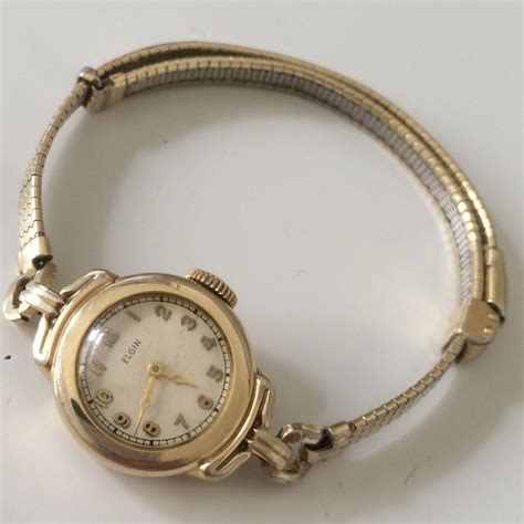 Vintage Ladies 1930s Elgin Wrist Watch 10k By Vintagewatchvault