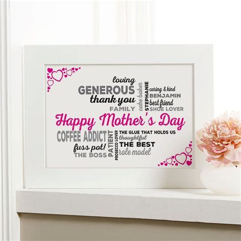 Personalised Mother's Day Gift Word Art Pictures By Chatterbox Walls