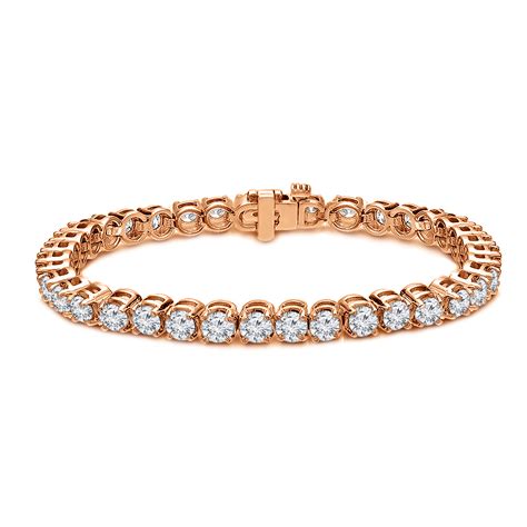 900 Ct Tw Lab Grown Diamond Tennis Bracelet Set In 4 Prong 14k Gold E F Si Ast 871 Brc 9ct