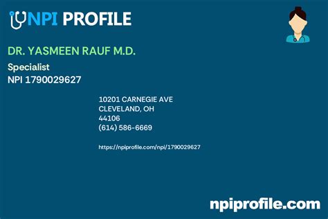 Dr Yasmeen Rauf Md Npi 1790029627 Specialist In Cleveland Oh