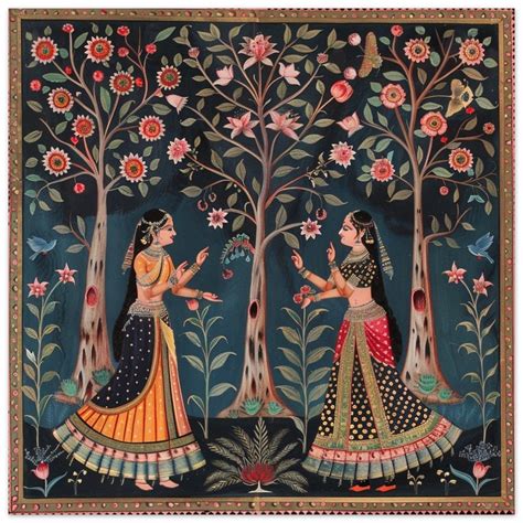 Indian Decor, Floral Art, Vintage Cultural Art, Wall Art Decor ...