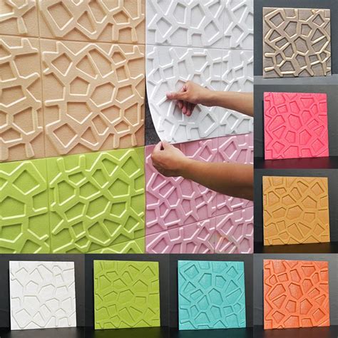 D Self Adhesive Wallpaper Pe Foam Bricks Wall Peel And Stick