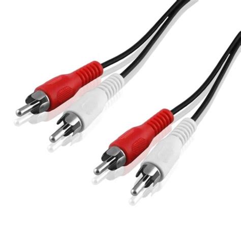 10m Chinch Cable Stereo RCA Cynch Cinc RCA Cable 2x Red White Chinch