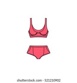 Bra Panties Lingerie Vector Stock Vector Royalty Free