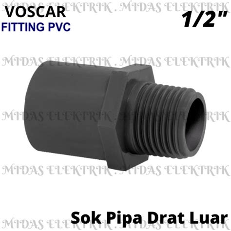 Jual Sambungan Sok Sock Shock Socket Drat Luar Fitting Pipa Air PVC AW