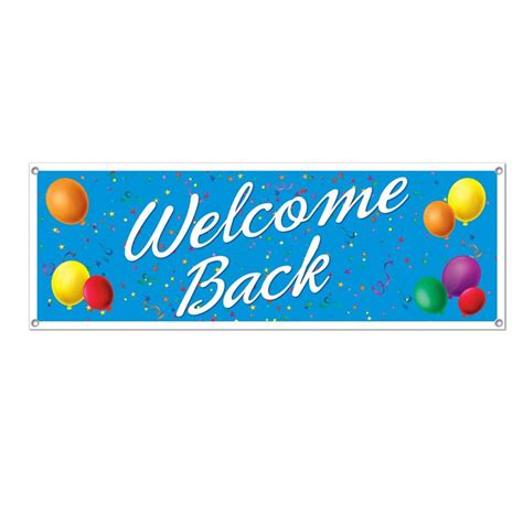 Welcome Back Sign Banner (Case of 12) | Welcome back home, Welcome home ...