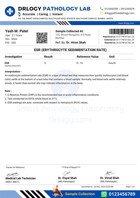 Esr Report Format Key Clinical Guidelines Example Drlogy