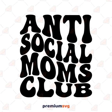 Anti Social Moms Club SVG, Retro Mom Life Design | PremiumSVG