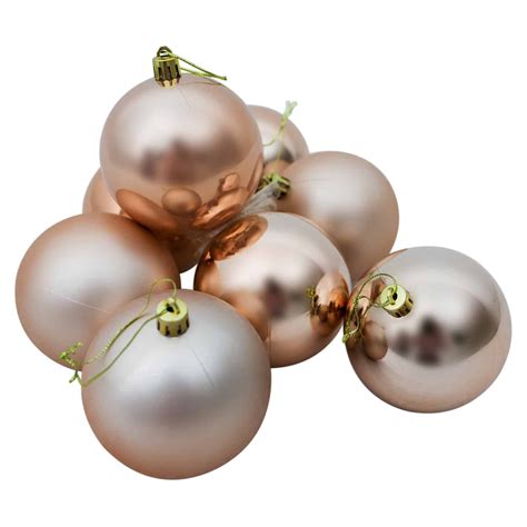 80mm Christmas Baubles Rose Gold 45 Balls Amazing Christmas