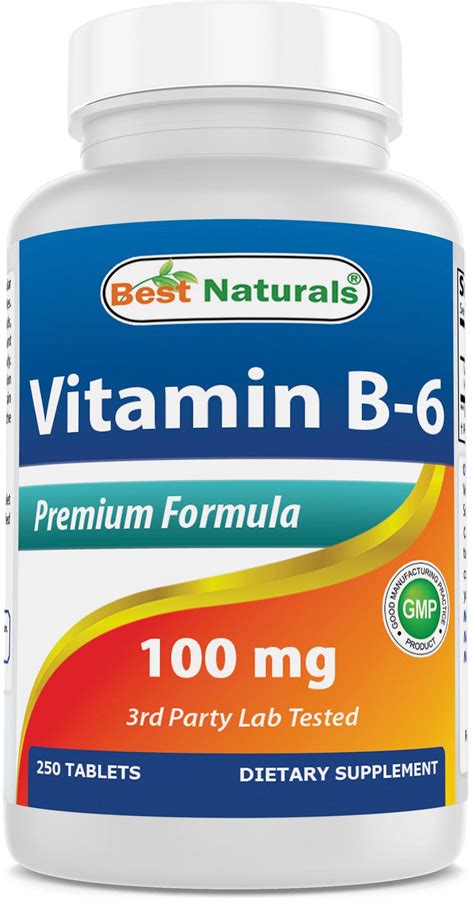 Best Naturals Vitamin B6 100 Mg 250 Tablets