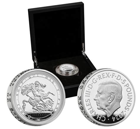 Great Britain 5 Pounds St George And The Dragon 2024 UK 2oz Silver