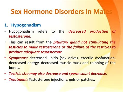 Ppt Disorders Of Sex Hormones Powerpoint Presentation Free Download