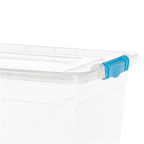 32 Litre Plastic Storage Boxes With Clear Lid And Clips Plastic